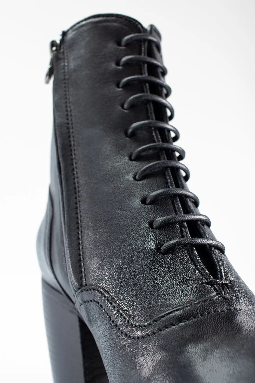 ASTON royal-black lace up boots.