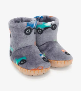 Baby Boys Monster Trucks Fleece Slippers