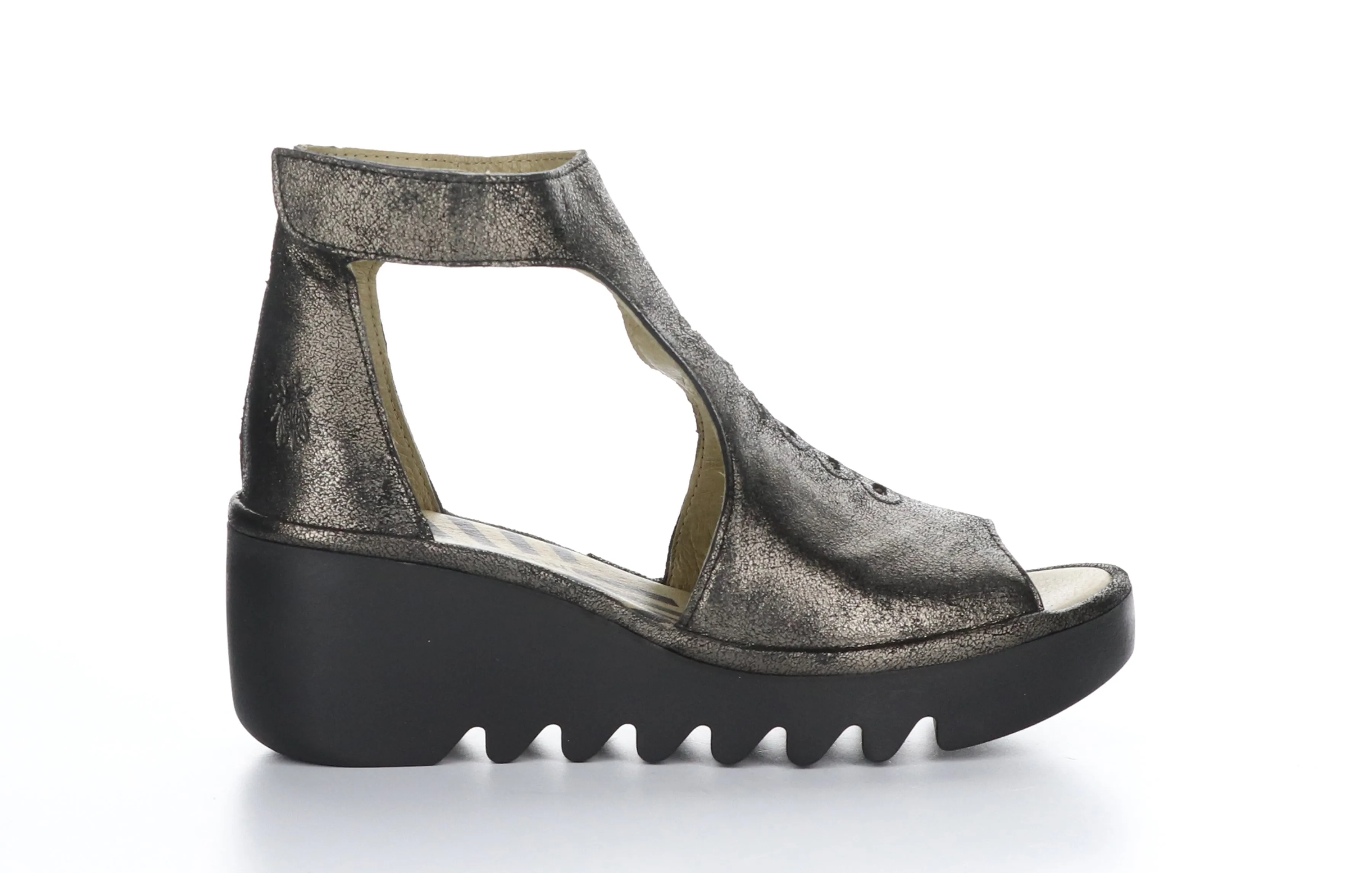 BEZO306FLY Cool Graphite T-Strap Sandals