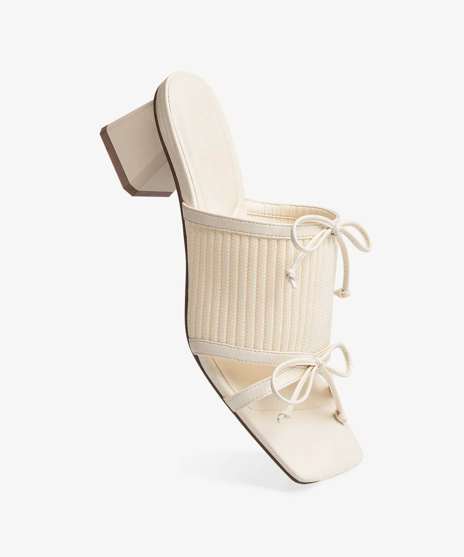 Bow Open Toe Heeled Sandals