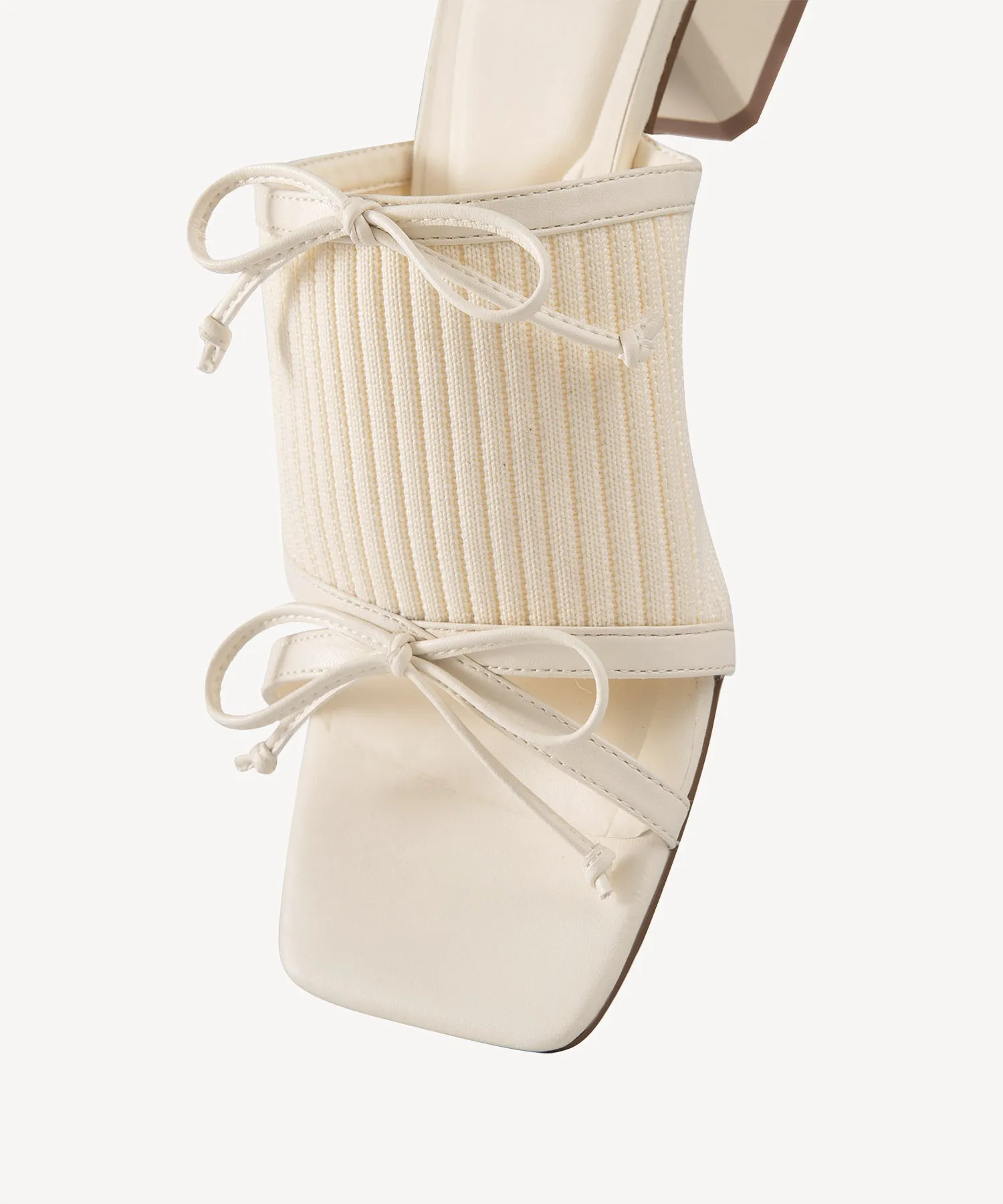 Bow Open Toe Heeled Sandals
