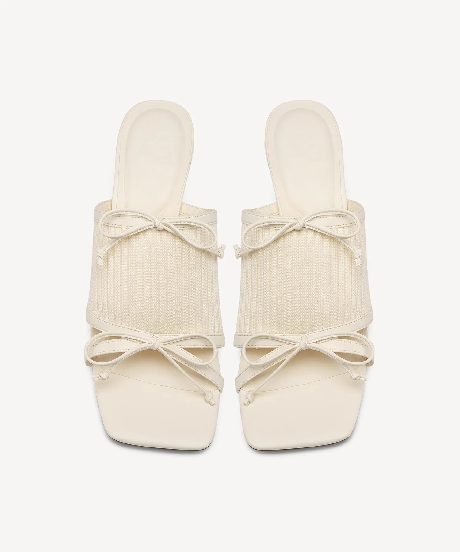 Bow Open Toe Heeled Sandals