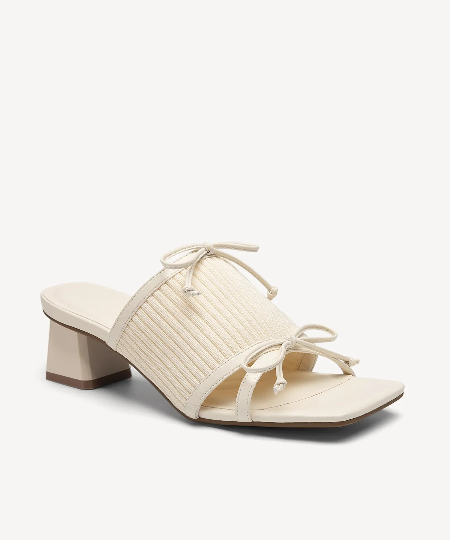 Bow Open Toe Heeled Sandals