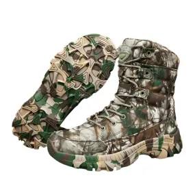 Camouflage Men's Outdoor Hiking Boots: Waterproof Trekking Combat Safety Shoes