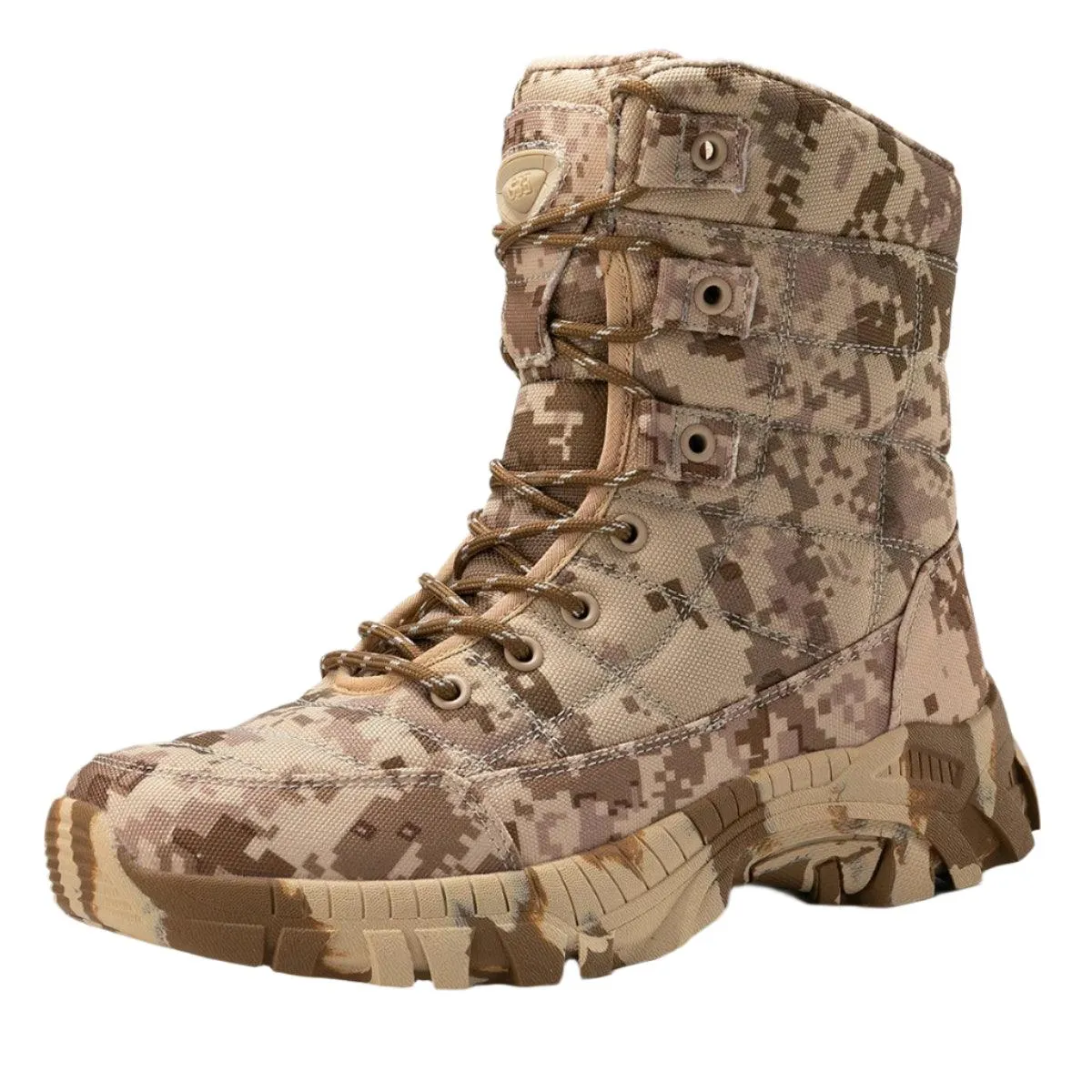 Camouflage Men's Outdoor Hiking Boots: Waterproof Trekking Combat Safety Shoes