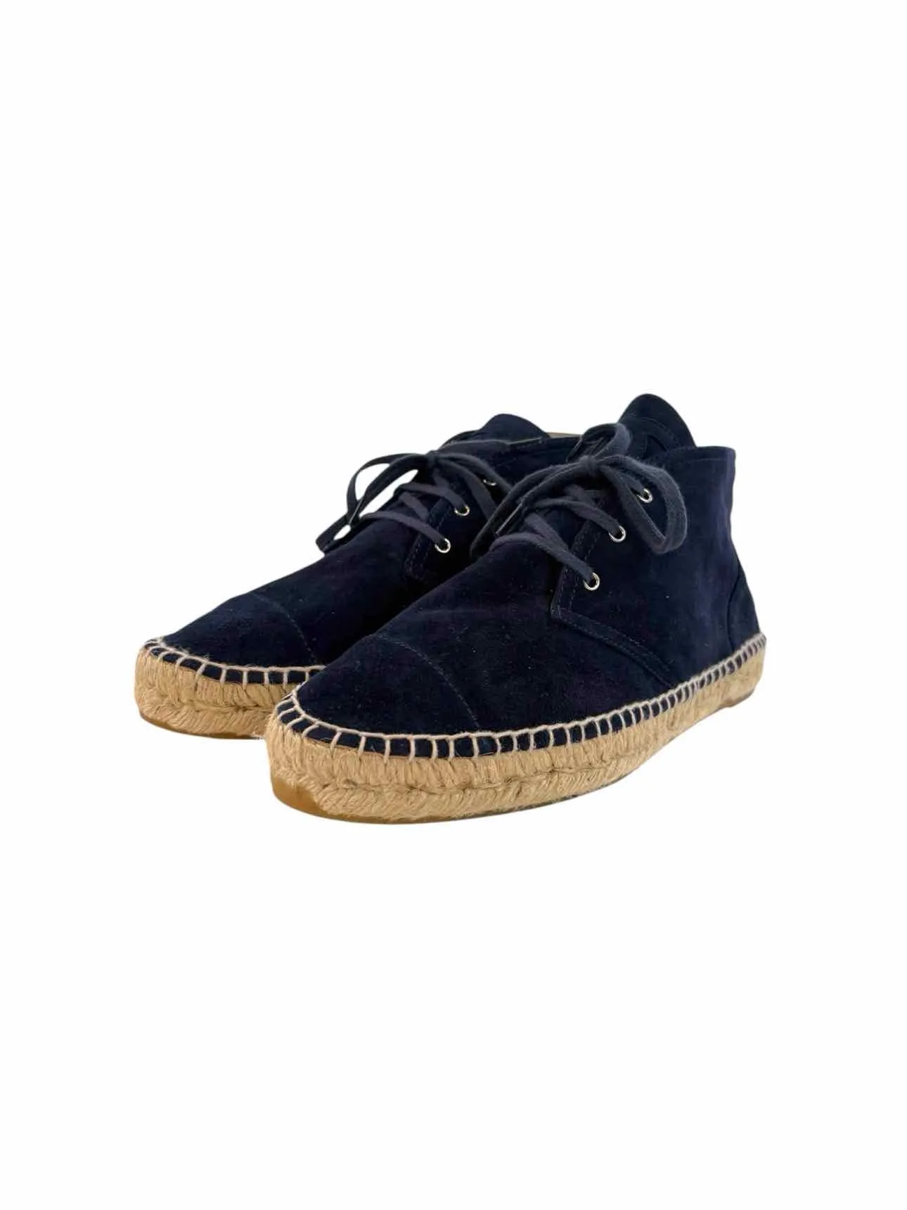 Chanel Size 41 High Top Suede Espadrilles Sneaker