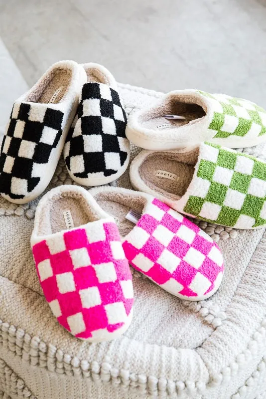 Check Mate Fuzzy Slippers