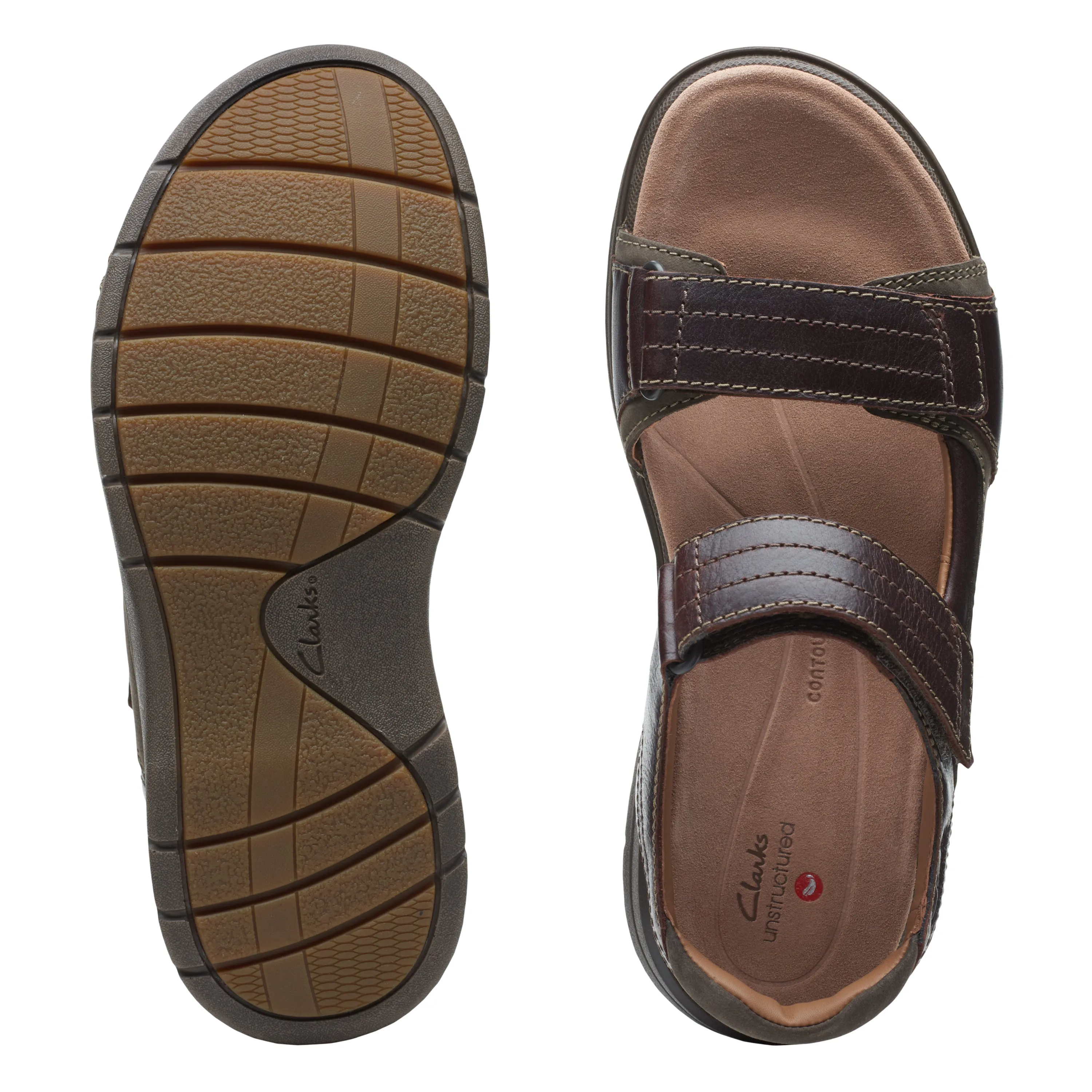 Clarks Men's Nature Trek Sandal - Mahogany