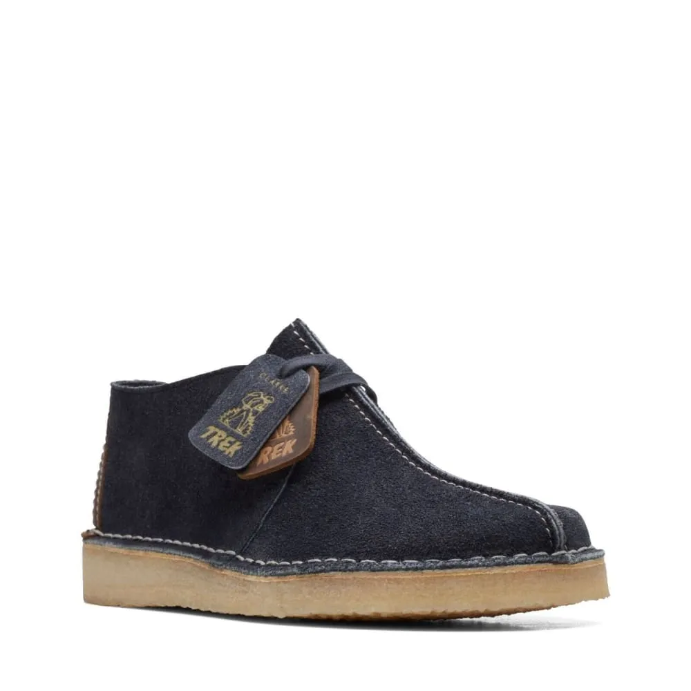 Clarks Originals Desert Trek Men's Ink Dark Blue Hairy Suede 26168859