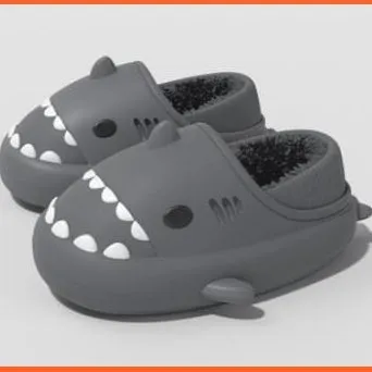 Comfy Home Slippers | Winter Cartoon Shark Kids Slippers