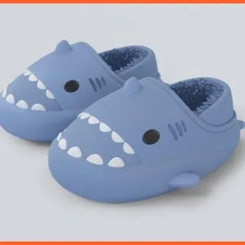 Comfy Home Slippers | Winter Cartoon Shark Kids Slippers