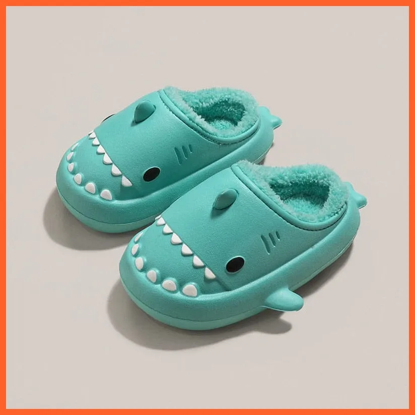 Comfy Home Slippers | Winter Cartoon Shark Kids Slippers