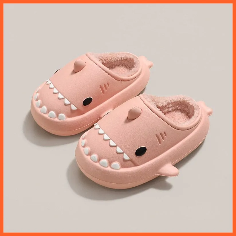 Comfy Home Slippers | Winter Cartoon Shark Kids Slippers