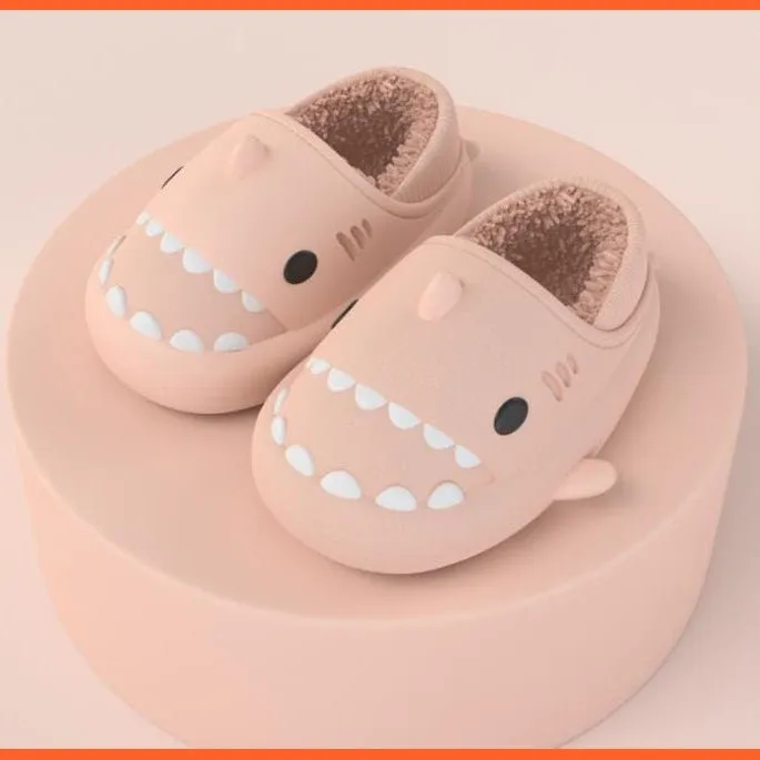 Comfy Home Slippers | Winter Cartoon Shark Kids Slippers