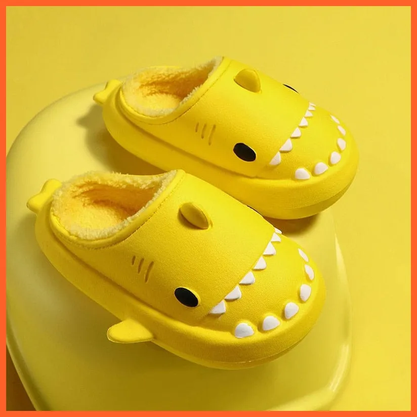 Comfy Home Slippers | Winter Cartoon Shark Kids Slippers