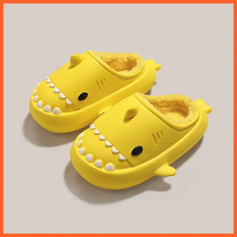 Comfy Home Slippers | Winter Cartoon Shark Kids Slippers