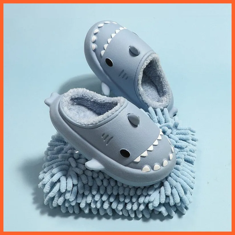 Comfy Home Slippers | Winter Cartoon Shark Kids Slippers