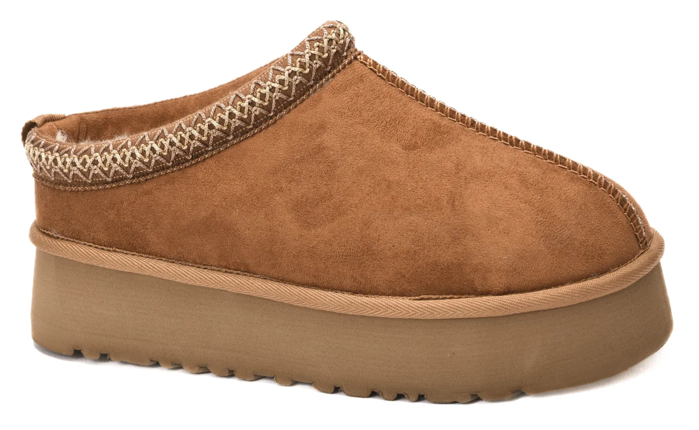 Corkys Tobacco Faux Suede Pillow Talk Platform Slippers