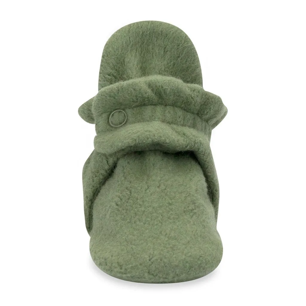 Cozie Fleece Baby Booties - Olive