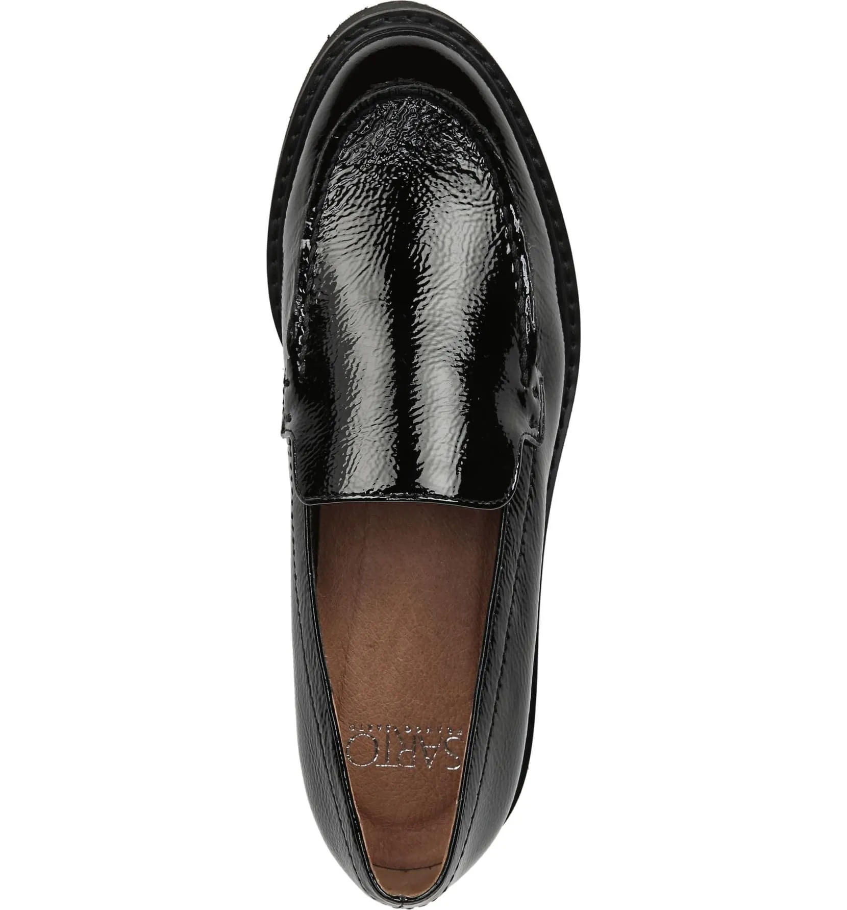 Delana Black Patent Leather Franco Sarto Loafers