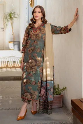 EMBROIDERED PRINTED LAWN UF-4092
