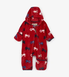 Farm Tractors Fuzzy Fleece Baby Bundler