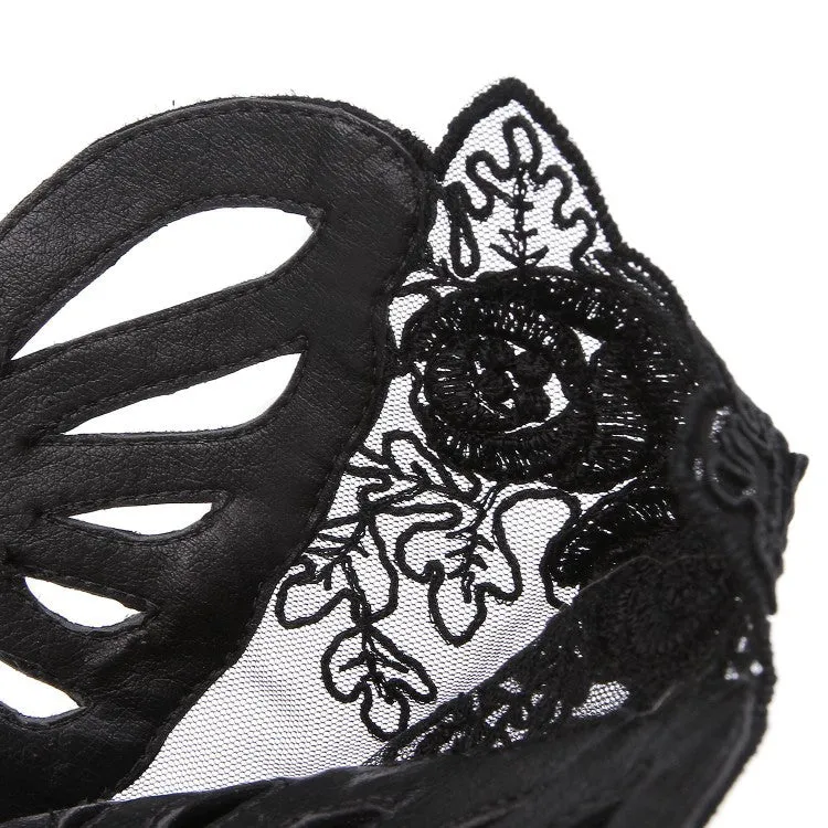 Fashion Lace Mesh Hollow High-Heeled Boots