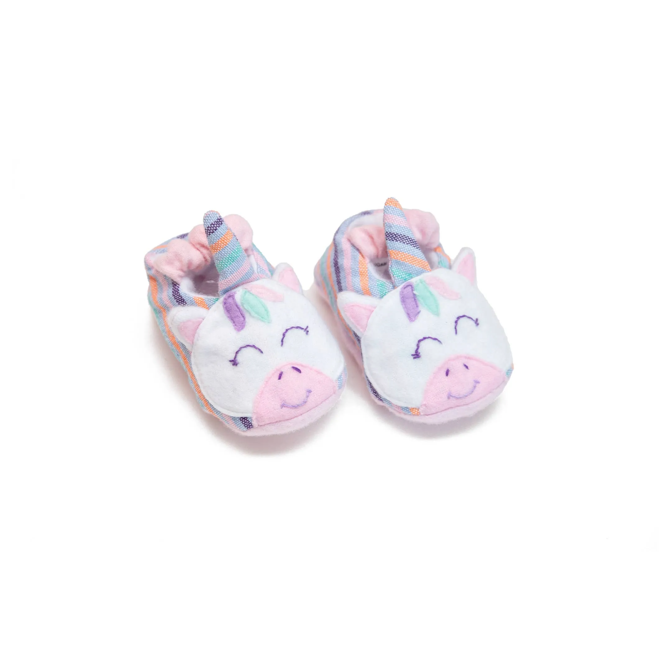 Handmade Unicorn Baby Booties - 0-3M