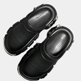 Joskaa 2024 New Chunky Heeled Black Sandals