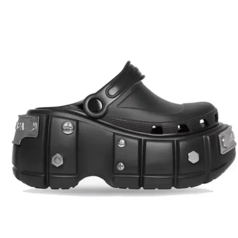 Joskaa 2024 New Chunky Heeled Black Sandals