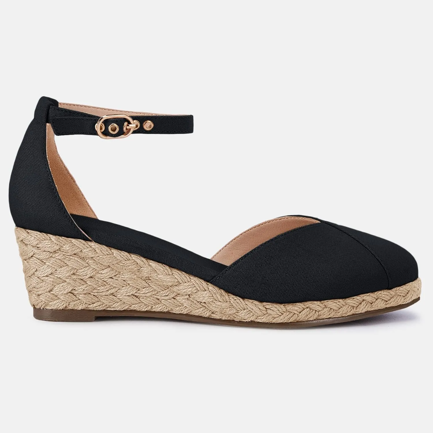 Juliet Holy Womens Espadrilles Sandals Closed Toe Platform Ankle Strap Casual Summer Wedges