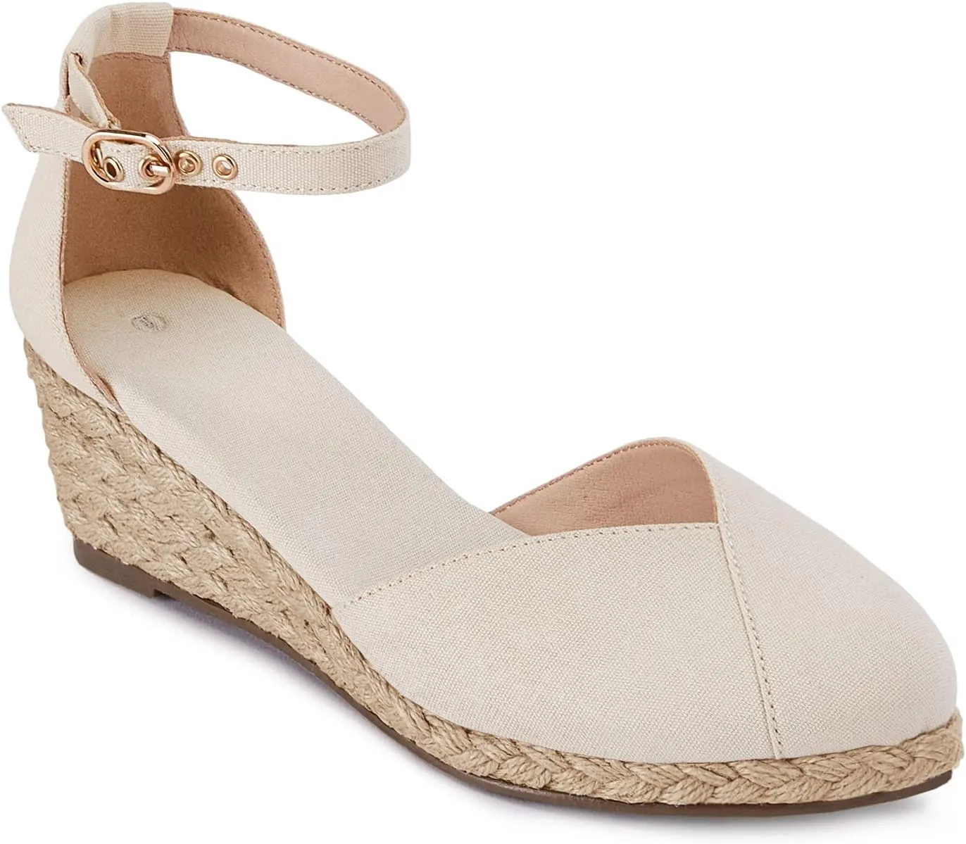 Juliet Holy Womens Espadrilles Sandals Closed Toe Platform Ankle Strap Casual Summer Wedges