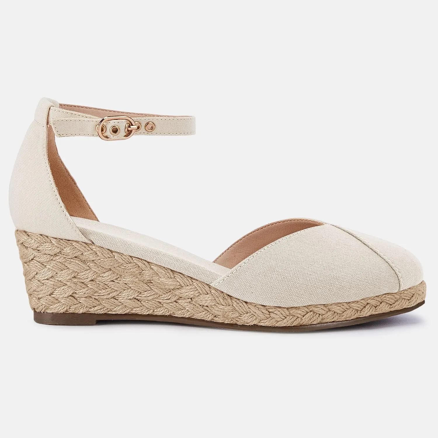 Juliet Holy Womens Espadrilles Sandals Closed Toe Platform Ankle Strap Casual Summer Wedges