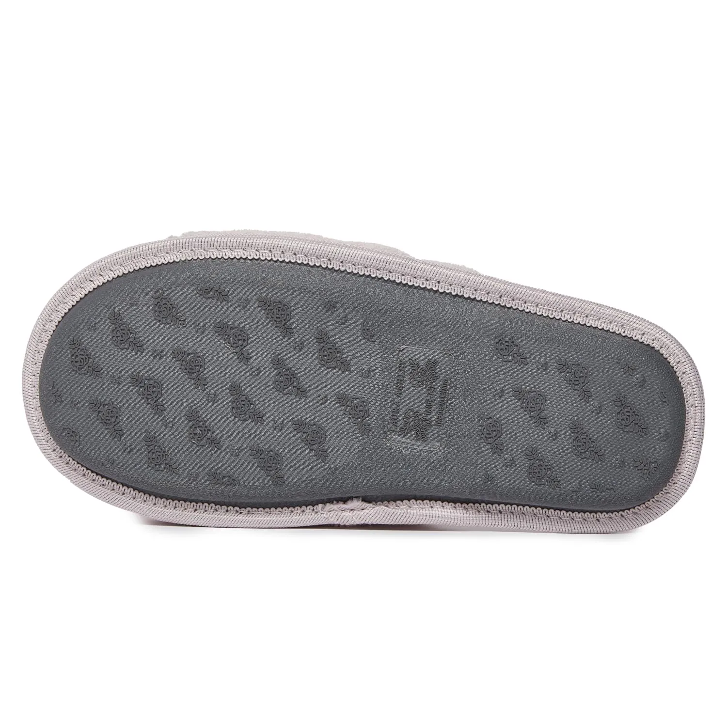 Laura Ashley Soft Terry Knot Scuff Slippers for Women - Comfy Non Slip Closed Toe Bedroom Slipper - Cozy Slide On Womens House Slippers