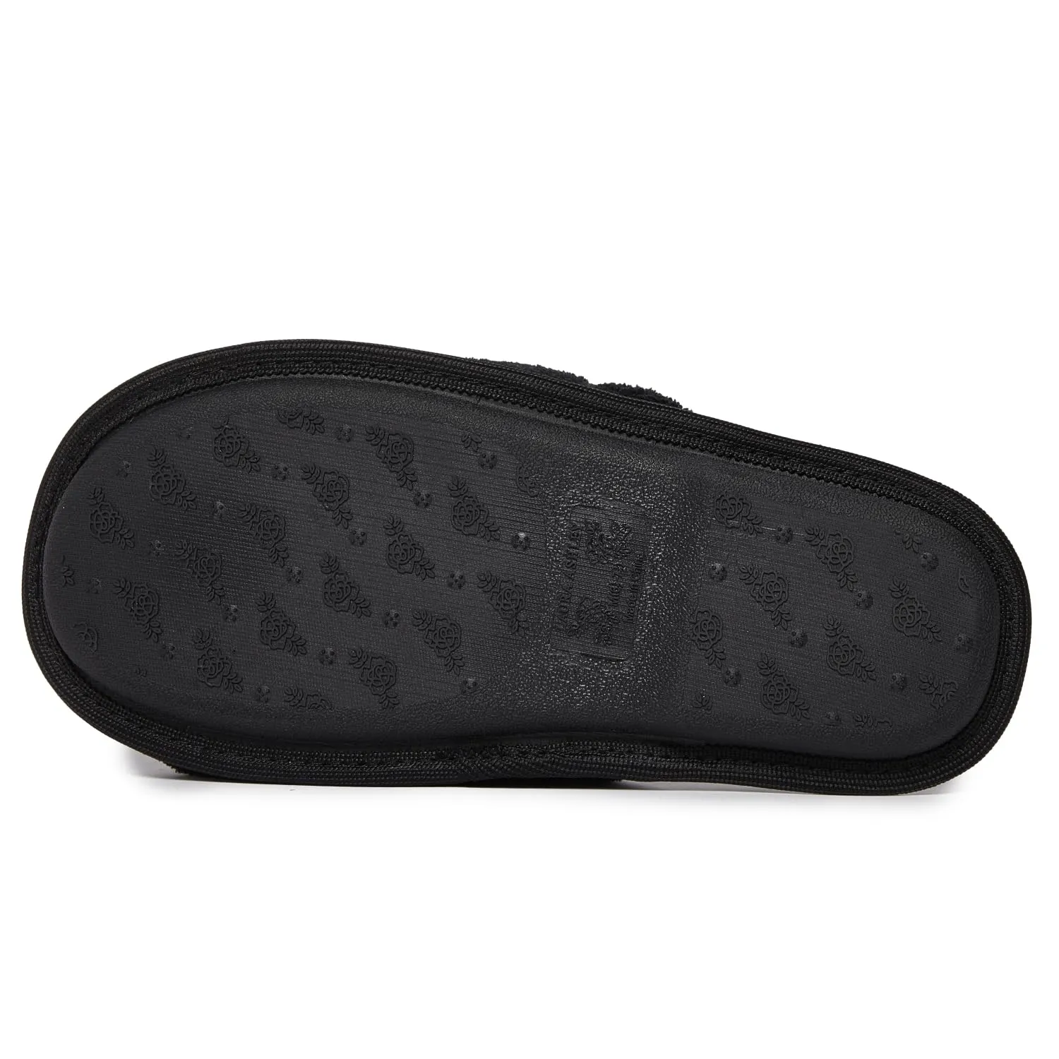 Laura Ashley Soft Terry Knot Scuff Slippers for Women - Comfy Non Slip Closed Toe Bedroom Slipper - Cozy Slide On Womens House Slippers