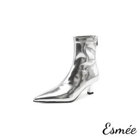 Leather Ankle Boots with Stiletto