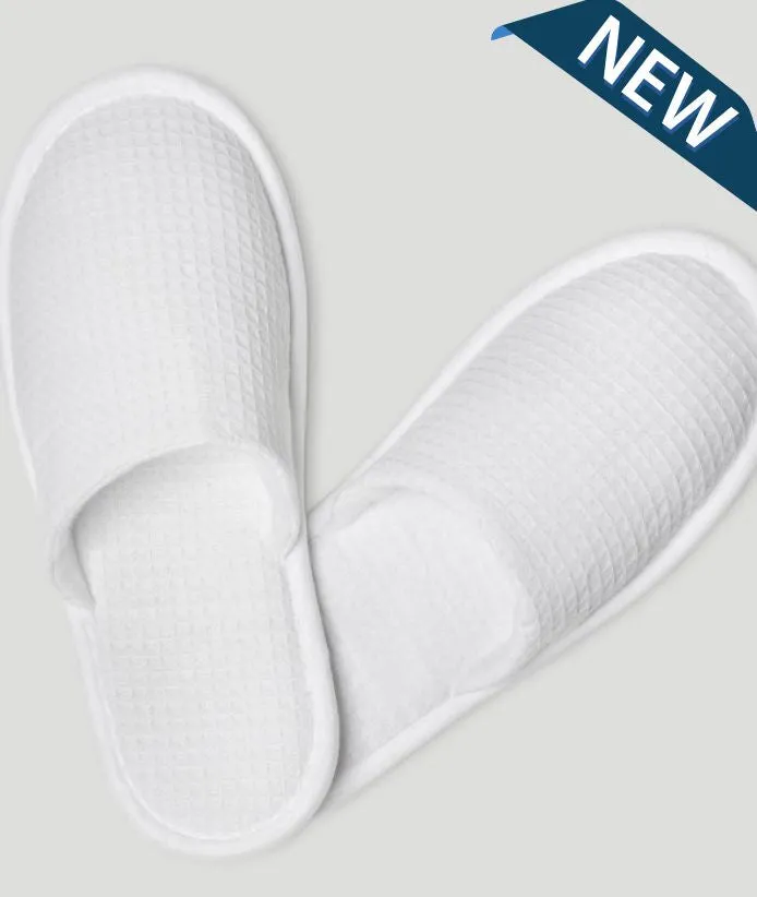 MA'at Waffle Slippers | Royal White | Closed Toe | One Size Fits All
