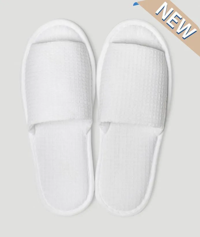 MA'at Waffle Slippers | Royal White | Open Toe | One Size Fits All