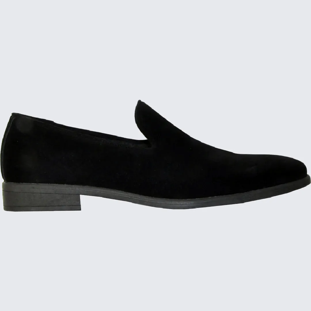 Men Dress Black Vegan Suede Formal Loafer