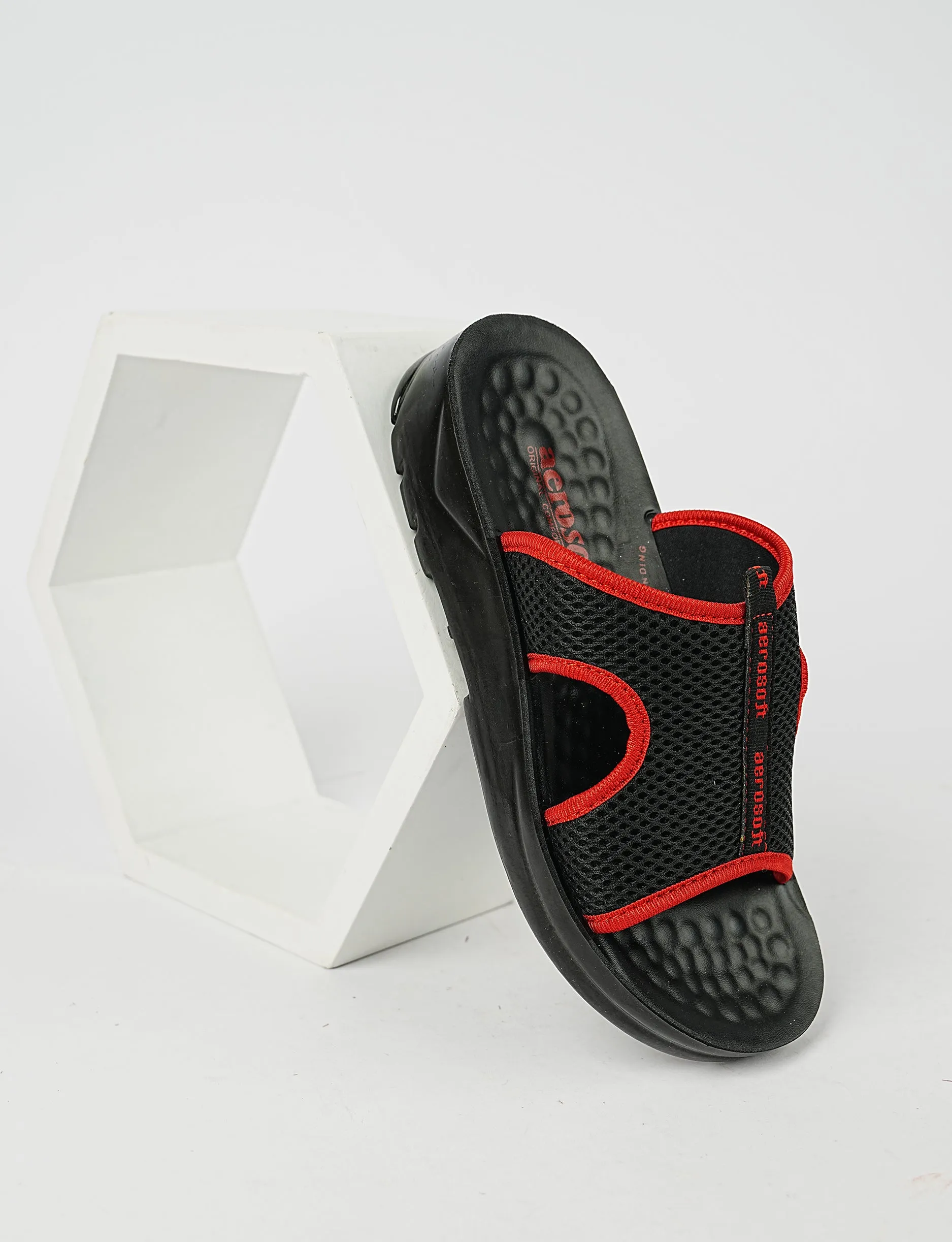 Men Slipper MA-5103-RED/BLACK