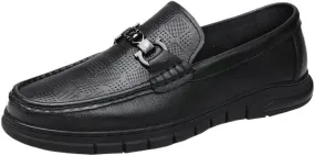 Men's Patent Leather Printing Slip On Platform Loafers for Men's Outdoor Activities