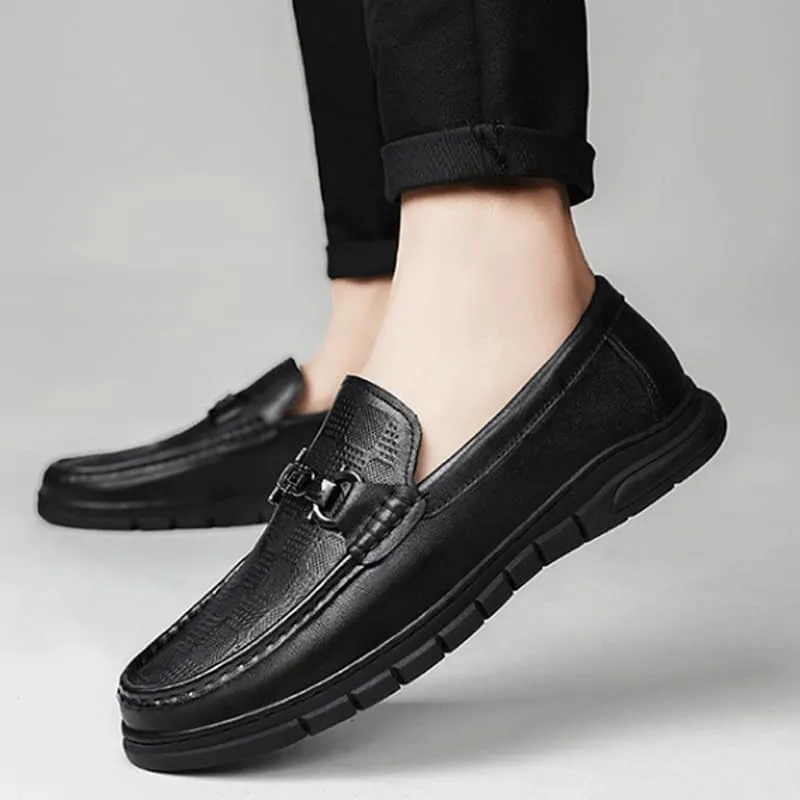 Men's Patent Leather Printing Slip On Platform Loafers for Men's Outdoor Activities
