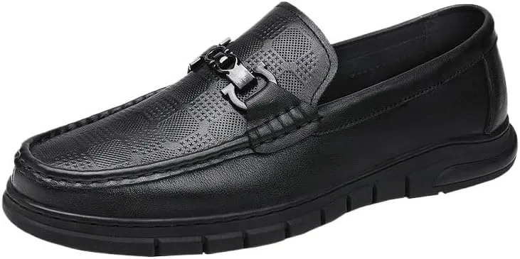 Men's Patent Leather Printing Slip On Platform Loafers for Men's Outdoor Activities