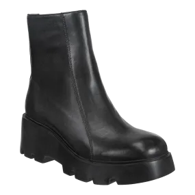 NAKED FEET - XENUS in BLACK LEATHER Platform Ankle Boots