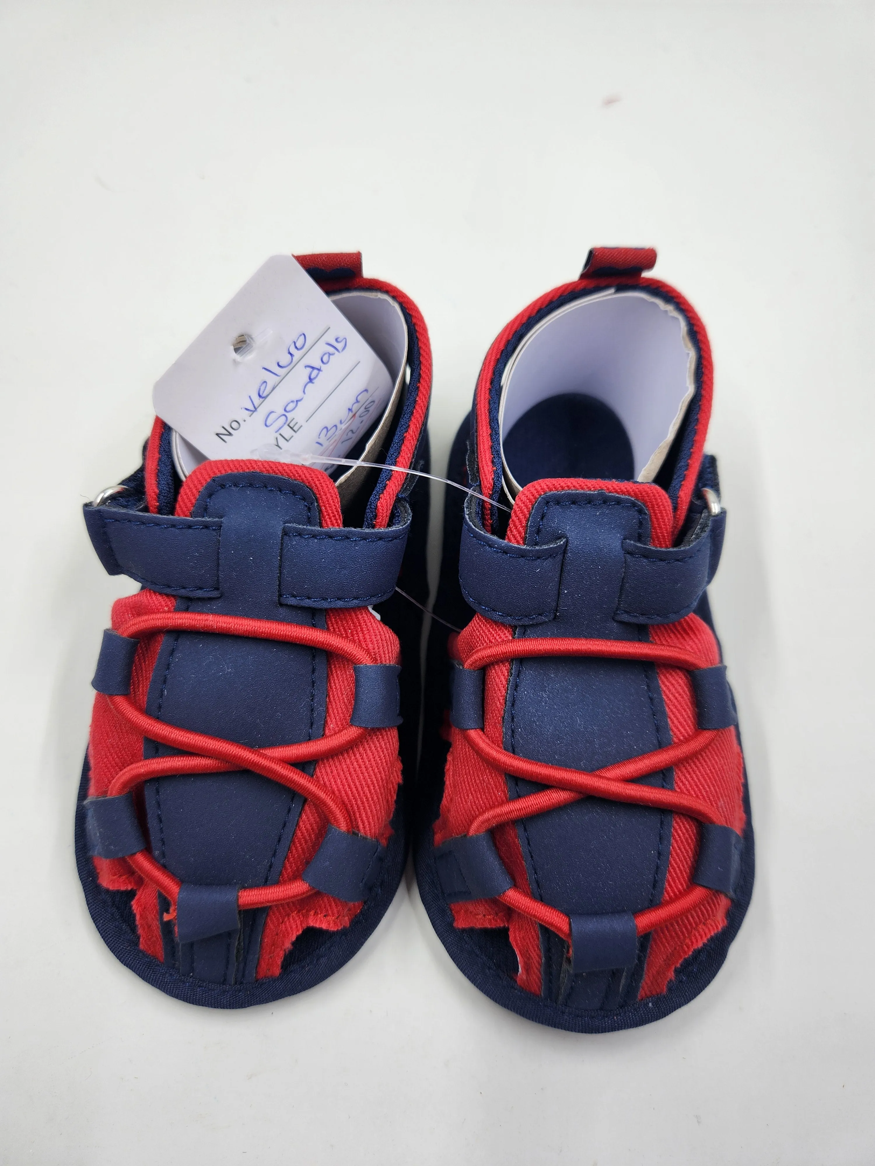 Navy   Red Sandals