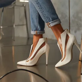 Pointed Transparent Hollow Cool Boots