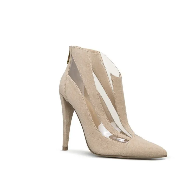 Pointed Transparent Hollow Cool Boots