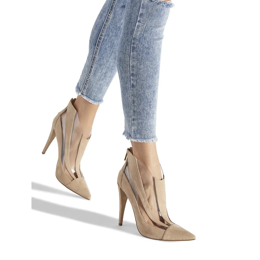 Pointed Transparent Hollow Cool Boots