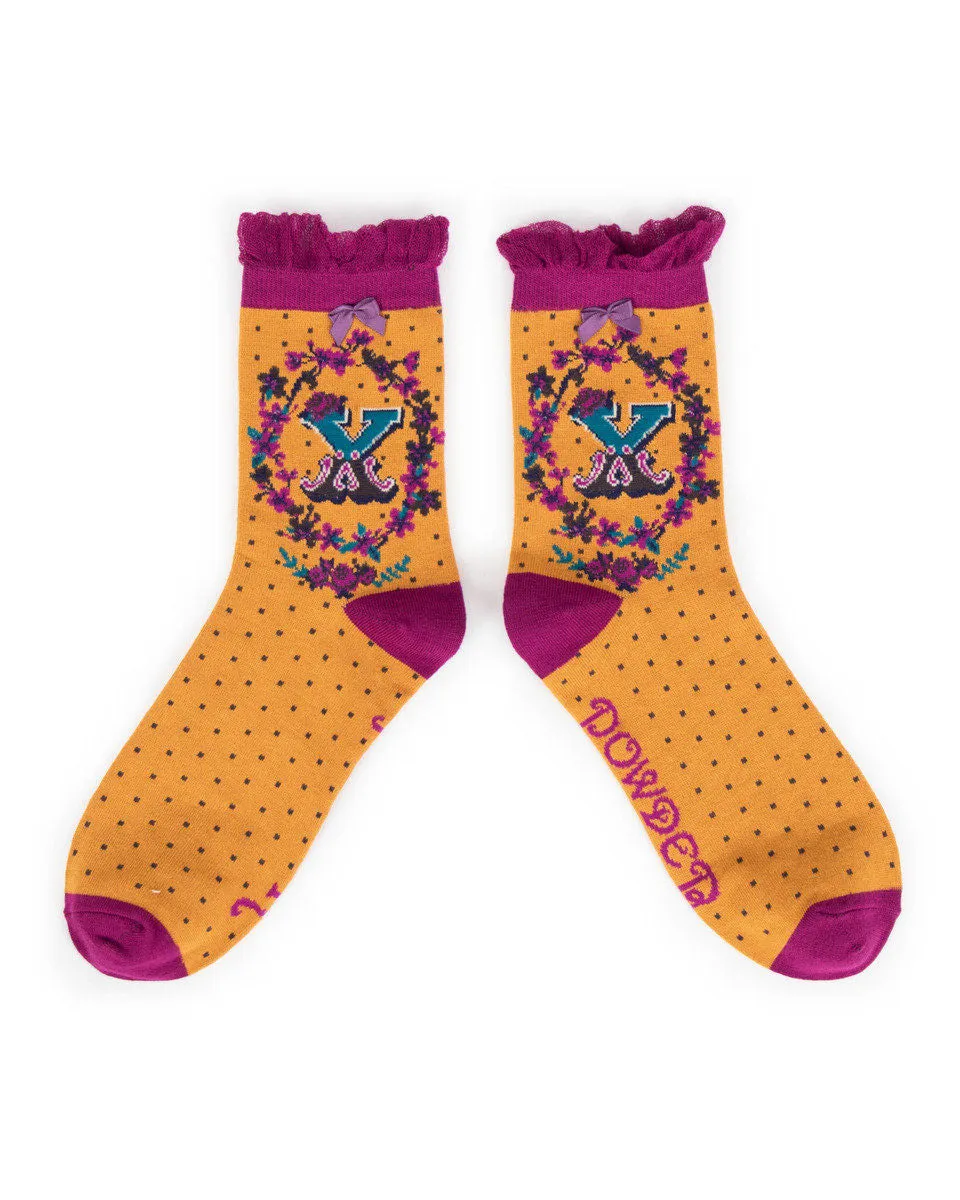 Powder - Alphabet socks X