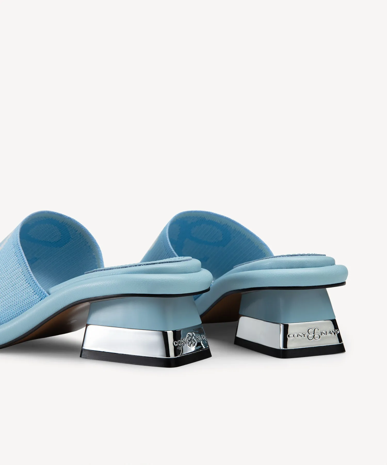 Round Toe Metal Heeled Sandals